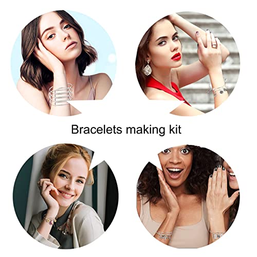 Kit de fabricação de pulseiras com 317 peças, kit de fabricação de pulseiras expansíveis, pingentes