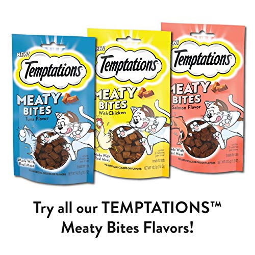 Temptations Meaty Bites, Soft and Savory Cat Treats, Chicken Flavor, (7) 1.5 oz. Pouches - Image 5
