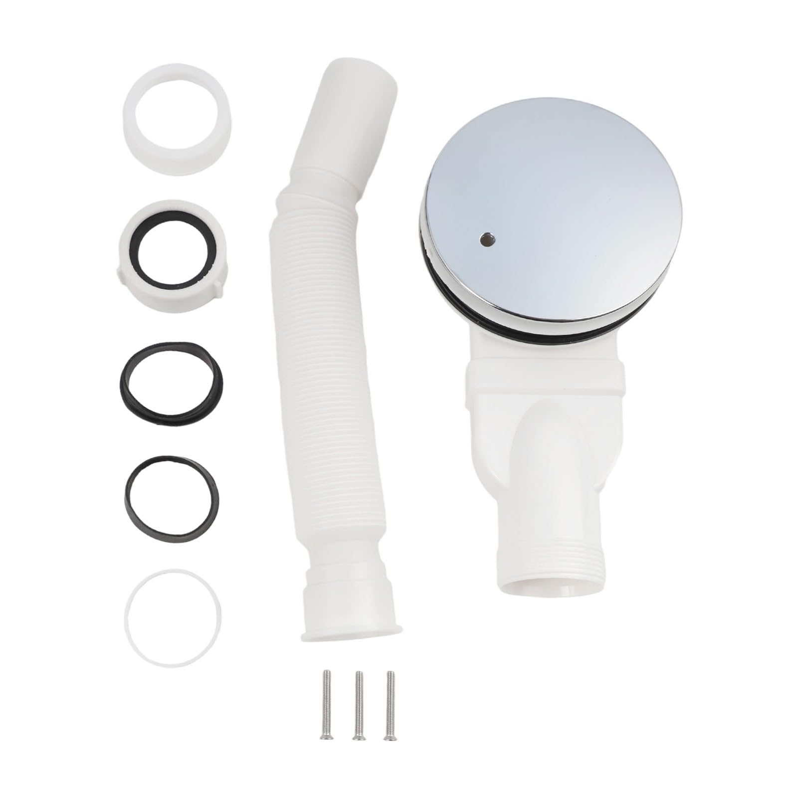 Siphon de douche fin blanc pour baignoire de 90 mm, compatible avec les bacs de douche standard, entretien facile, accessoire de salle de bain moderne, solution de drainage élégante
