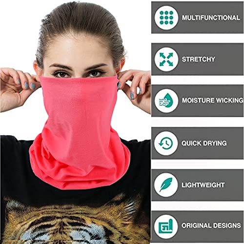 Xinyun 10Pcs Tube Bandanas Solid Magic Headwear Gator Masks Scarf Headband Neck Gaiter Face Mask Balaclava High Elastic Seamless Head Wraps Uv Resistance For Yoga Hiking Running, 19 Inch Us Unisex #TOP3