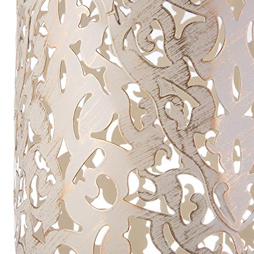 Beliani Stehlampe im Glamour Stil Metall beige gold Mures – Bild 7