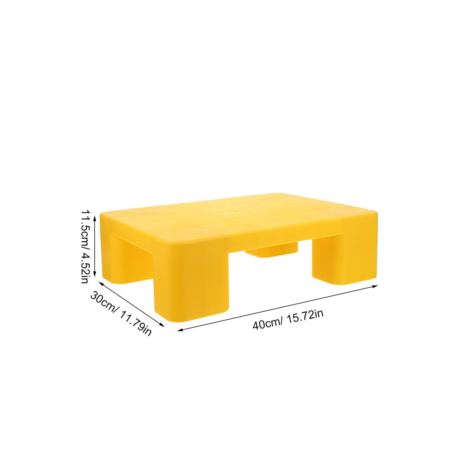POPETPOP Pallet in Plastica Rettangolare Giallo Protezione Dall'umidità e Facile da Maneggiare per Stoccaggio Interno di Merci e Fusti di Petrolio