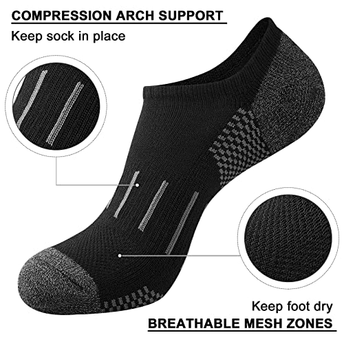 Heatuff No Show Socks Men 7 Pairs Low Cut Athletic Cushion Non Slip Breathable Socks #TOP1