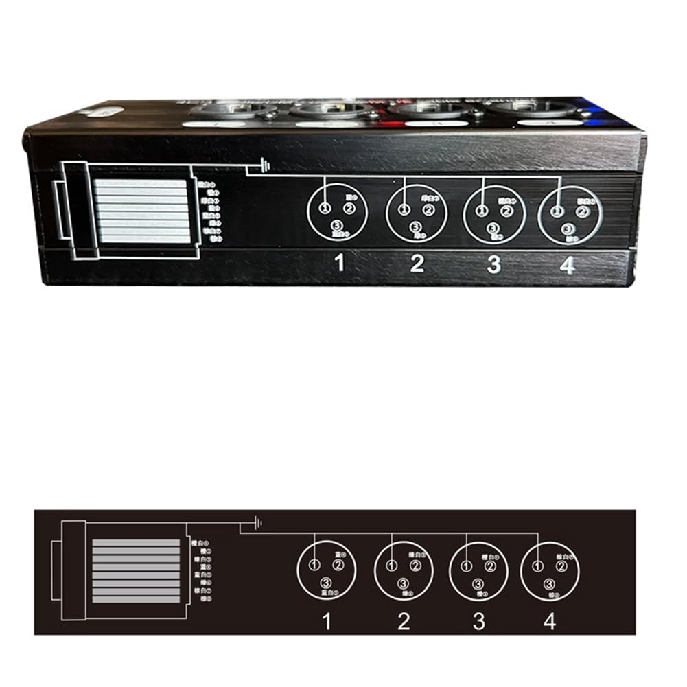 1 Par de Extensores de Cable de Red y Audio XLR de 3 y 4 Canales, Extensor de SeñAl de Red DMX512 1 Macho + 1 Hembra