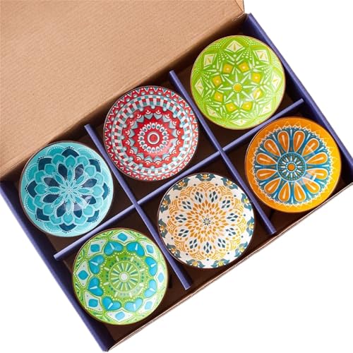 Amazon | HOHOUNCSYお茶碗 飯碗 6個セット 直径約12cm