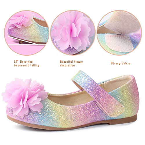 Adamumu Toddler Dress Shoes Flower Girl Shoes For Weeding Cute Toddler Mary Jane Shoes Lace Flore Ballet Flat For Walking,Jumping #TOP1