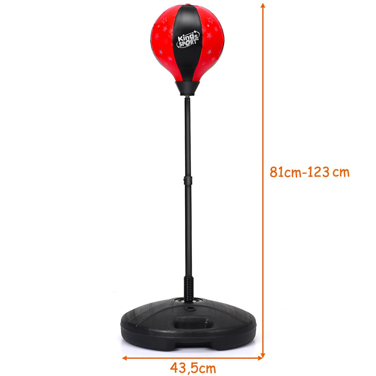 COSTWAY Saco de Boxeo para Niños Juego de Boxeo Altura Ajustable 81 – 123 cm con Guantes de Boxeo y Bomba Manual, Set de Boxeo para Niños y Jóvenes