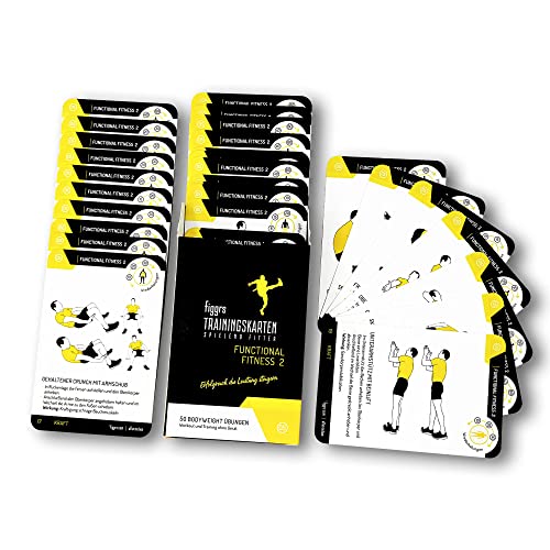 figgrs® Functional Fitness Vol. ll / 57 Trainingskarten mit 50 Functional Übungen für effektive Leistungssteigerung I Bodyweight Übungen für zuhause & überall I Für Männer und Frauen