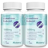 2400 MG Complex Liposomal Glutathione Softgels 1500 MG, Highest Absorption, Active Form Reduced...