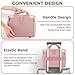 Noverlife 14 Inch Portable Makeup Travel Case Hand Luggage, Pressure-proof ABS Carrying Makeup Case Suitcase with Elastic Band, Small Hard Shell Cosmetic Case for Travel Camping Women Girl - Rose Gold