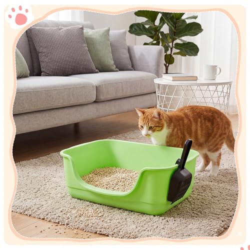 Bokon 2 cajas de arena para gatos pequeñas con pala miniatura 5