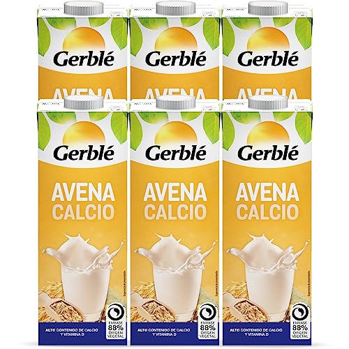 Gerblé - Bebida de Avena Calcio, Bebida Vegetal con Bajo Contenido de Grasas Saturadas y Alto...