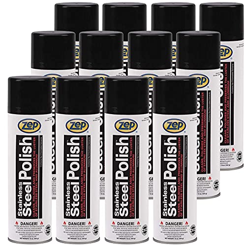 Zep Stainless Steel Cleaner - 16 oz (Case of 12) 14301 - Pro Cleaner