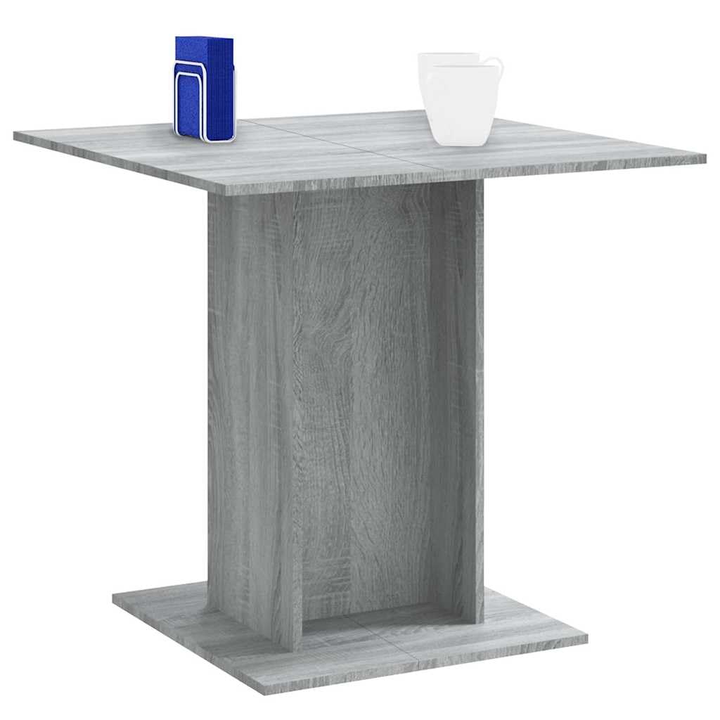 Tavolo Da Pranzo Quadrato 80 Cm Legno Di Ingegneria Sonoma Grigio