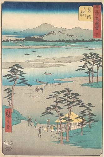 Cuadro Mitsuke Hiroshige de lienzo abstracto con gran acabado para decoración artística de pared