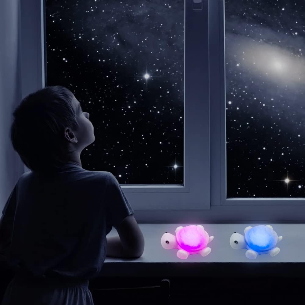 AFUNTA 4 PCS Cute Turtle Night Lights, 7 Color Changing 3D LED Lamp for Kids Room, Christmas Home Decor Gift - Image 8