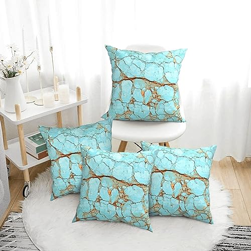 Housse de coussin douce effet marbre craquelé pour décoration raffinée - 4
