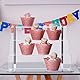 LileZbox Acryl-Display-Riser-Regal für Pops-Figuren, klarer großer 4-Stufen-Display-Ständer zum Präsentieren oder Sammeln, Cupcake-Dessertprodukt, 4er-Pack (30 x 28 x 22 cm)