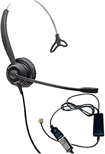 Paquete de auriculares XS 820 con cable de teléfono, teléfonos compatibles Yealink, Polycom, Cisco, Mitel, ShoreTel, Aastra, Toshiba, Nortel,