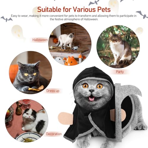 Disfraz capa Halloween para perros y gatos talla S miniatura 7