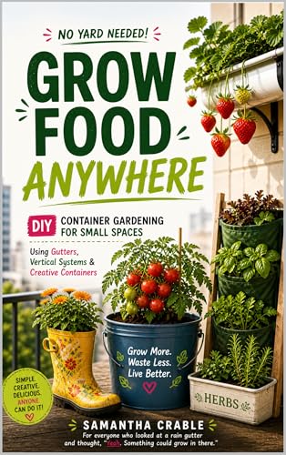Grow Food Anywhere: DIY Container Gardening for Small Spaces: No Yard Needed Using Buckets, Gutters, Vertical Systems & Creative Planters