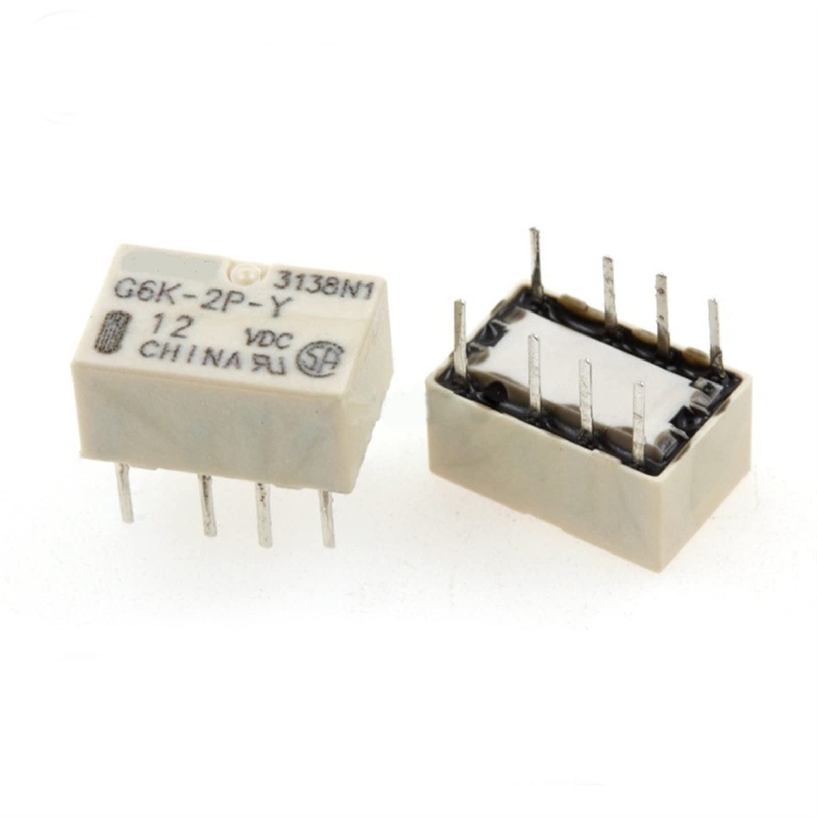 Relés DIP G6K-2P-Y 24VDC de 8 pines para circuitos integrados lote de 5 unidades