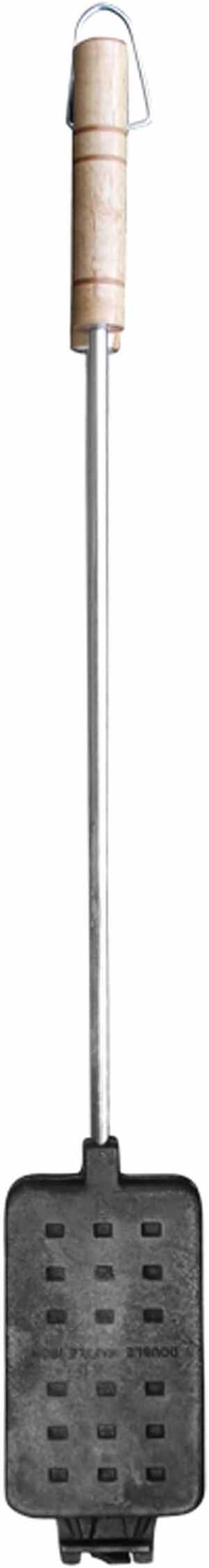 Gardeco Long Handled Cast Iron Waffle Iron - Black