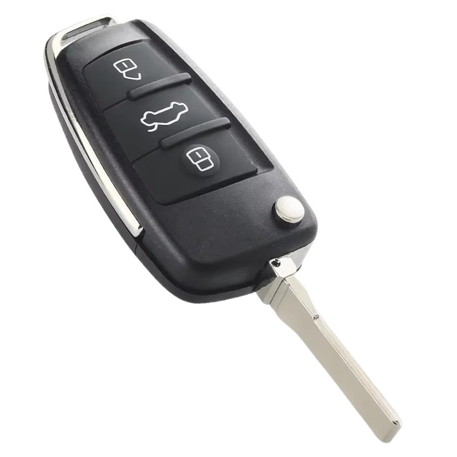 Compatible Con Para A6 2006 2007 2008 2009 2010 2011 2012 2013 Q7 2007-2013 Carcasa Llave Plegable Mando A Distancia De 3 Botones HU66 Sin Cortar