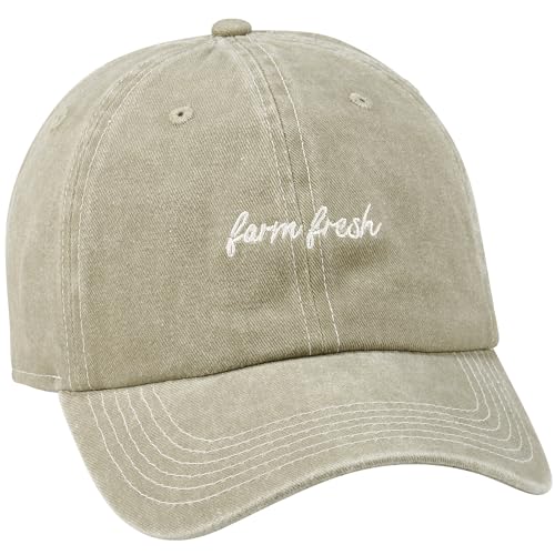 Casquette marron délavé style rétro et décontracté taille médium
