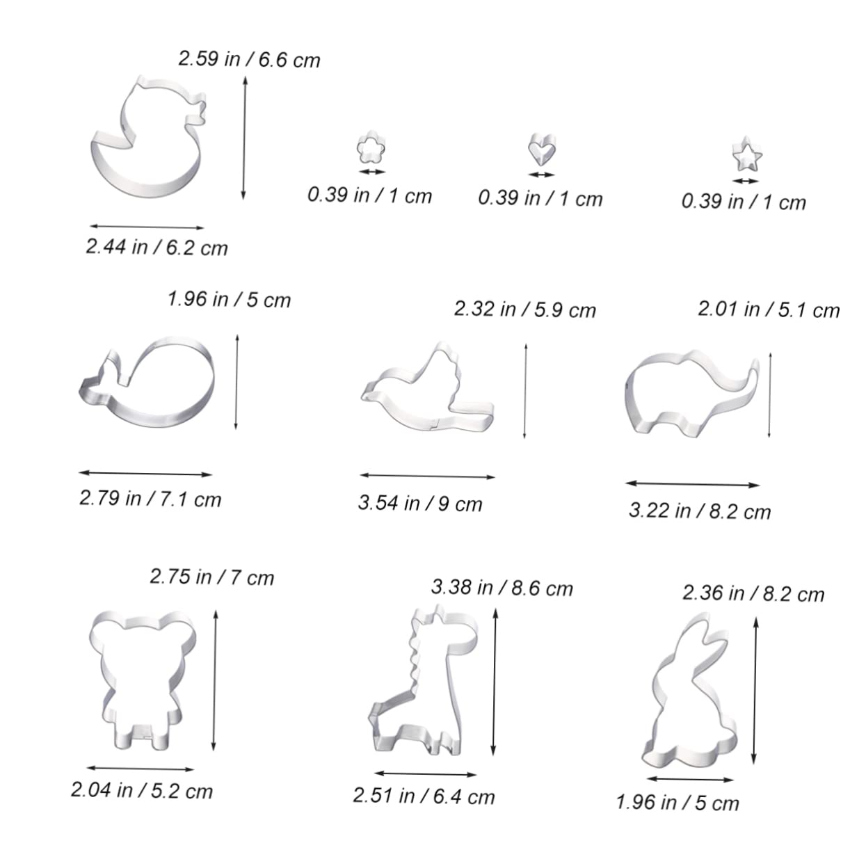 30pièces Emporte Acier Pour Biscuits Et Gâteaux Kit De Moules Animaux Giraffe Pour Fête Garçon Fille Et Pâtisserie