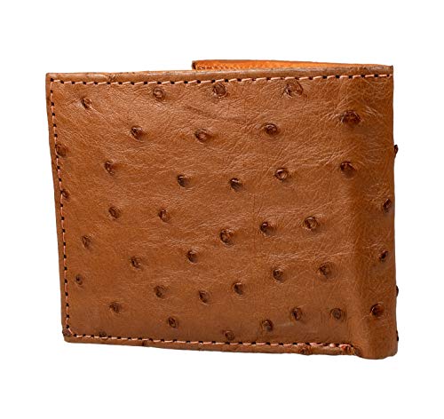 Exotic Wallet Genuine Ostrich Leather Multiple Colors (Brown)2