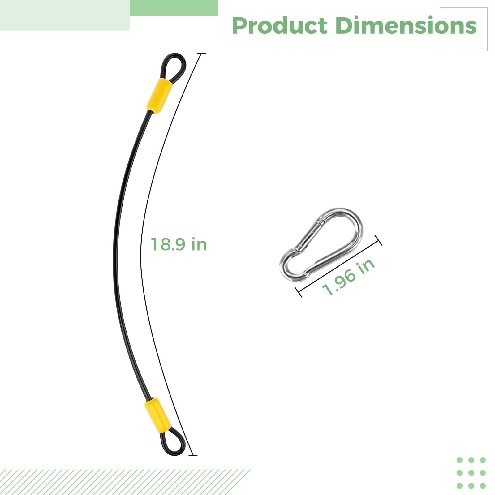 4 Pcs Universal Trash Can Lid Locks, Stainless Steel with Carabiner Clip, Prevents Animal Access, Fits All Outdoor Bin Sizes