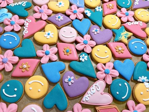 クッキーセット, ManaCAFE.5枚詰合せ.ハッピーバースデー,マナカフェ.アイシングクッキー, パーティー用.ギフト. 個包装.おしゃれ.かわいい プレゼント