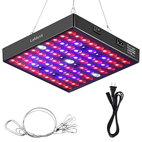 LaMuVii 50W LED Grow Lights, Full Spectrum Panel Grow Lamp with IR & UV LED Plant Lights for Indoor Plants,Seeding Vegetable,Flower,Succulents,Seedlings