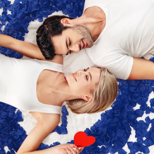 Wisyok 3600 Pcs Blue Silk Rose Petals, Artificial Flower Petals, Wedding Flower Decorations, For Special Night, Valentine’s Day, Engagement Party #TOP5