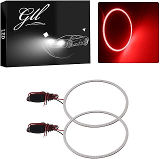 Grandview 2x 100mm 72SMD COB Angel Eyes Halo Ring Lamp Light Bulb Headlight for BMW Benz(9-30V)-Red