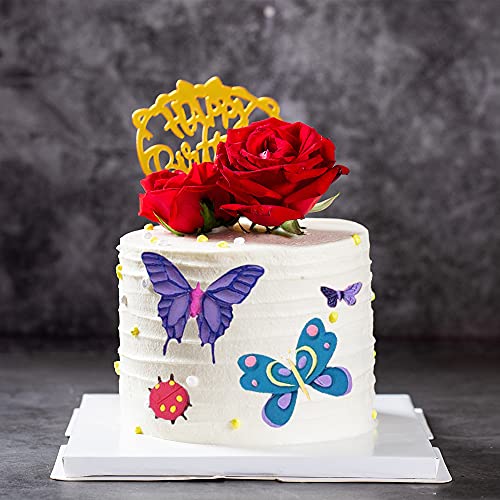 6 Pcs Butterfly Silicone Molds, Bosoirsou Non-Stick Baking Mould Fondant Mold For Cupcake Cake Decoration Gummy Chocolate Candy Polymer Clay Making - Pink #TOP1