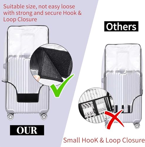 Clear PVC Suitcase Cover Protectors 28 Inch Luggage Cover for Wheeled Suitcase 28''3