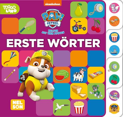 PAW Patrol Lernbuch: Erste Wörter: Pappbilderbuch mit buntem Register |...