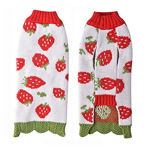 BUSHIKO Puppy Dog Cat Knitted Sweater | Breathable Crochet Knit Pullover |Jumper for Small Dogs, ShishTzu, Pug, Yorkii etc and Cats (Size: M, Chest: 39 cm, Back Length: 42 cm) (B09M7KDKVL) Amazon Price History, Amazon Price Tracker