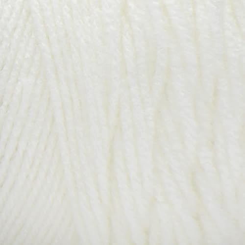 Vista 2 de Red Heart Super Saver - Ovillo de lana jumbo, color blanco suave, 2 unidades (paquete de 1)