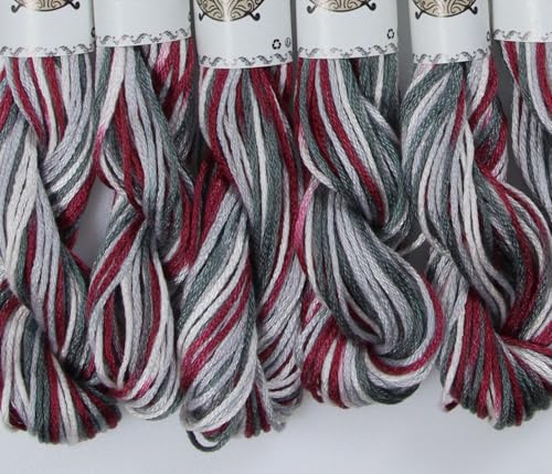 Image of KCS Big skeins of 25 Meters Size 25 Color Variegated Cross Stitch Stranded Threads,6 skeins,4513