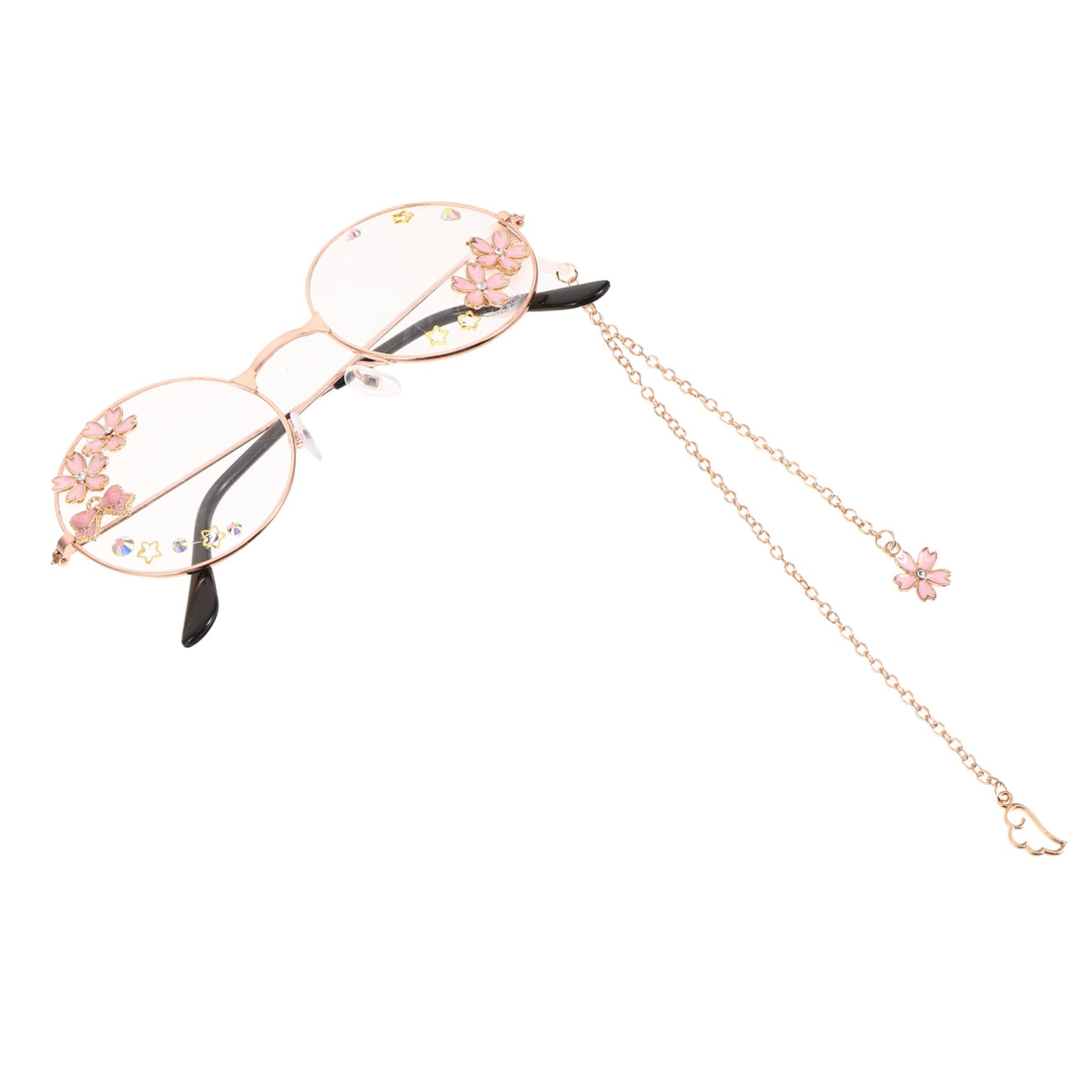 VALICLUD 5st Runde Brille Mit Gotischer Schleife Cosplay-brille Für Damen Cosplay-brille Für Frauen Brillen Für Frauen Party-sonnenbrille Lustige Brille Für Damen Kawaii-brille Metall