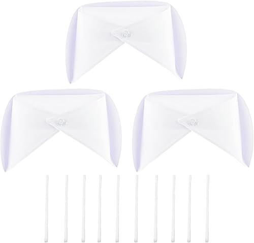 Paquete de 3 sombreros blancos de enfermera, diadema, gorro de enfermera y 10 pines para suministros de fiesta de graduación para la escuela de