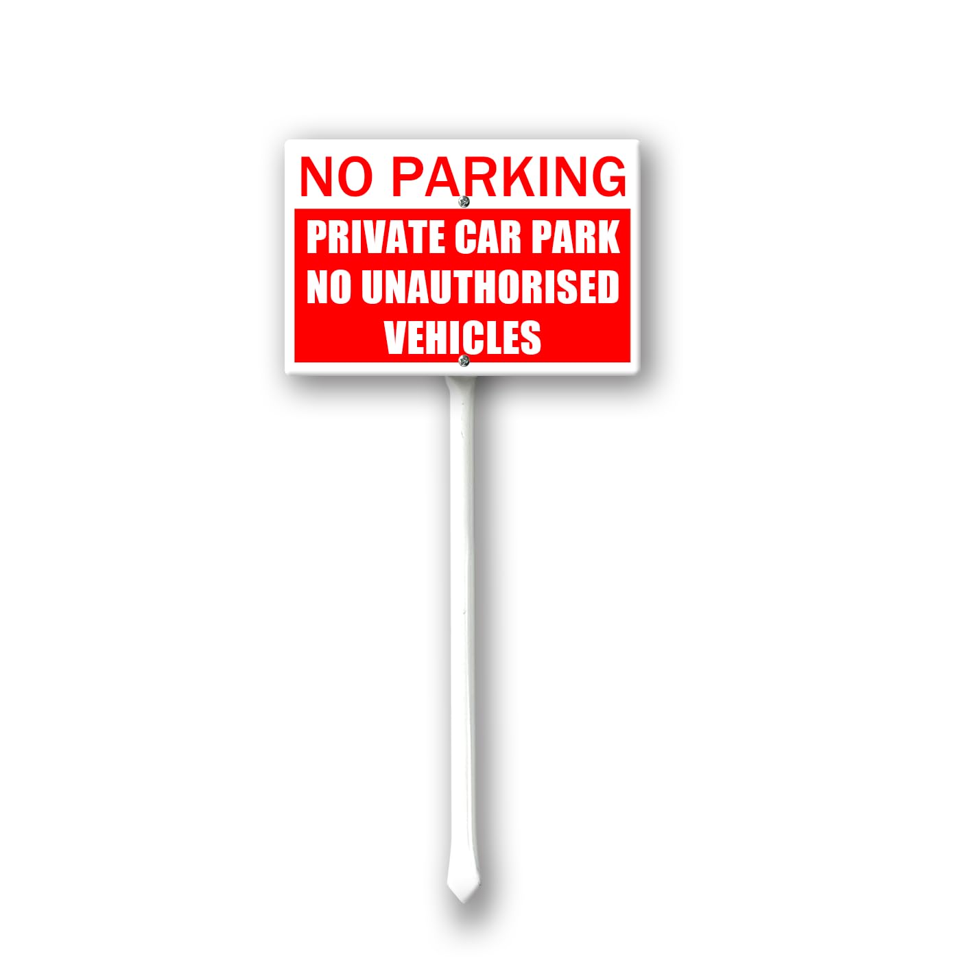 No Parking private car park Sign, 12" x 8" Yard Sign with Stake, Easy to Mount, Lawn Sign