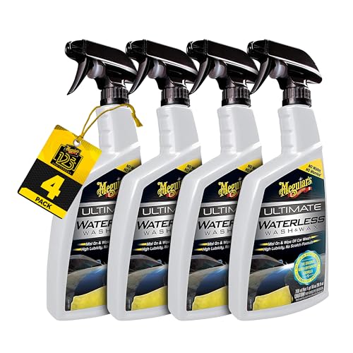 Image of Meguiar's Ultimate Waterless Wash & Wax - Scratch-Free Waterless Car Wash That Makes Car Detailing Quick and Easy - 26 Oz (Pack of 4)
