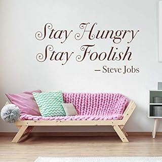 Stay Hungry, Stay Foolish - Steve Jobs quotes, inspirational quotes decor, Vinyl Wall Quotes, Nursery Wall Art Stickers, Office wall Decal
