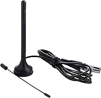 Vista 1 de DVB-T Televisión DTA-180 Antena de TV portátil interior/exterior con soporte 1080P para señales VHF/UHF