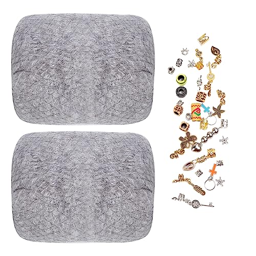 Orientfashion 2 Pieces/lot 30g/pack Tight Afro Kinky Bulk Hair 100 Human Hair For Dreadlocks,Twist Braids,Afro Human Hair For Black Women (8inch (pack of 2), Grey)