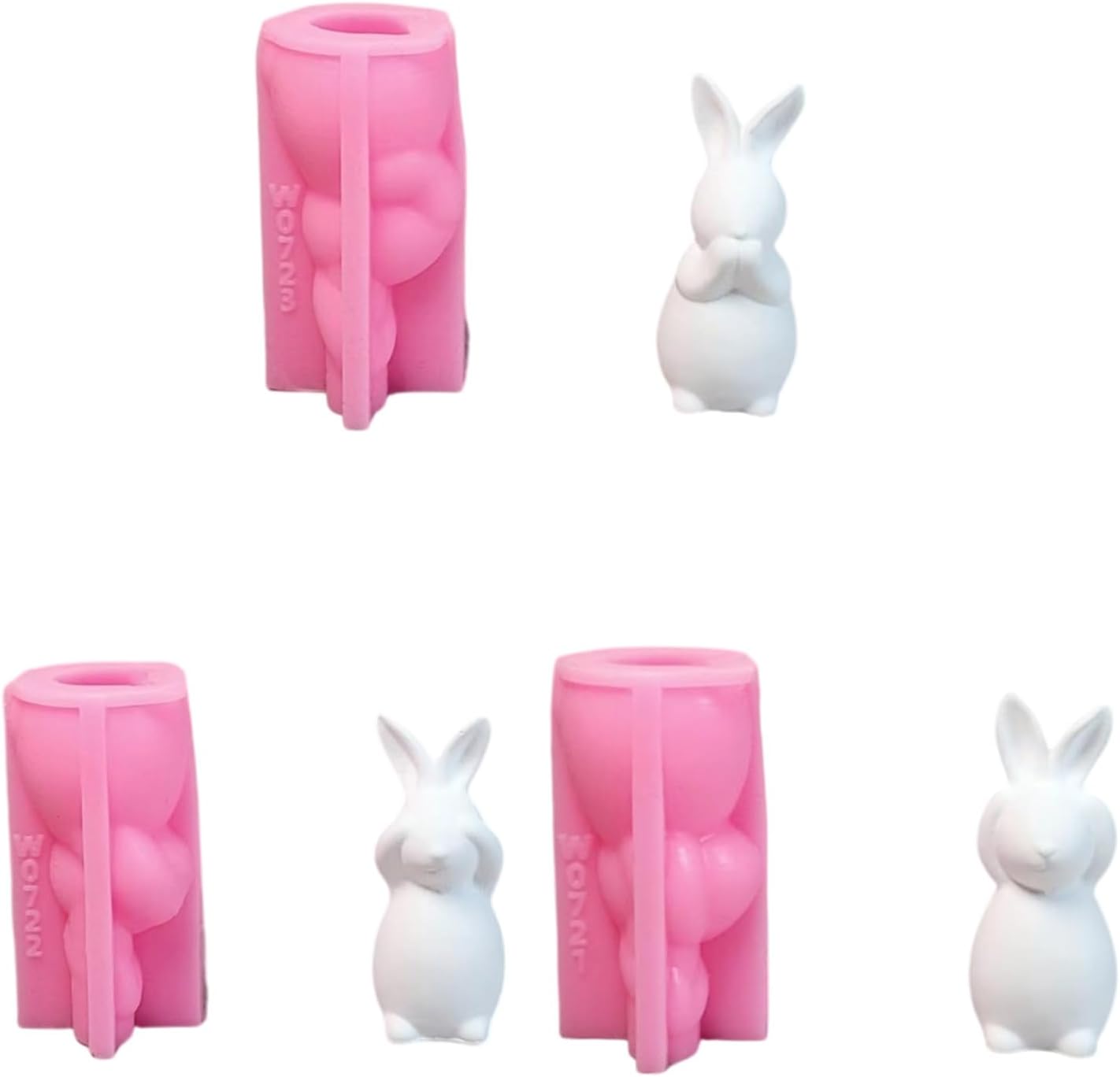 3 PCSシリコン型イースターイースタープラスタープラスター型型鋳造型飾り飾り飾り石鹸エポキシ樹脂型